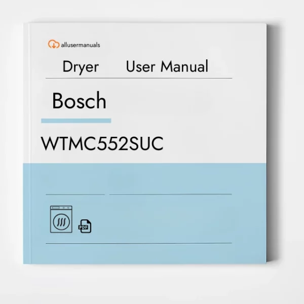 Bosch Dryer WTMC552SUC User Manual